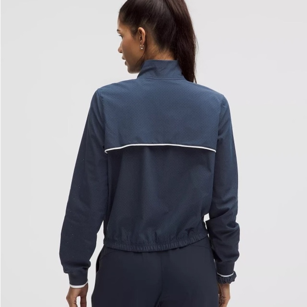 Lululemon Court Rival Tennis Track Jacket Size 8 Navy Blue - Picture 8 of 9